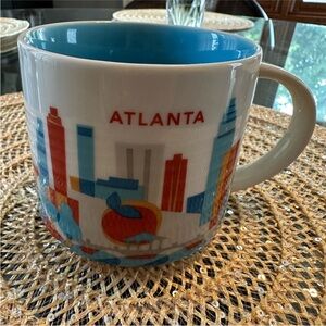 Starbucks Atlanta Cityscape Mug - Blue and Red